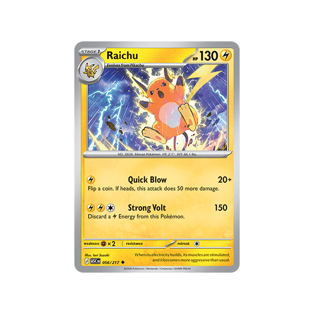 Raichu 056/217 - Reverse Ball - Inglés