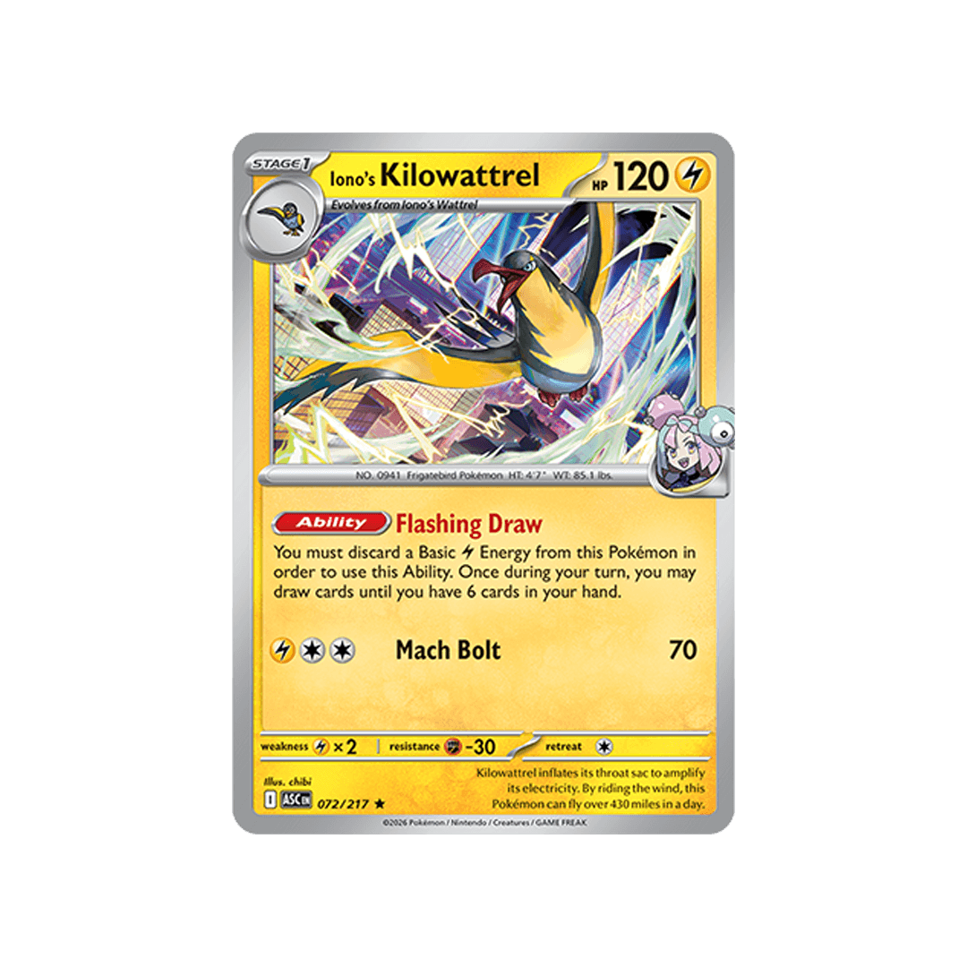 Iono´s Kilowattrel 072/217 - Reverse Icon - Inglés