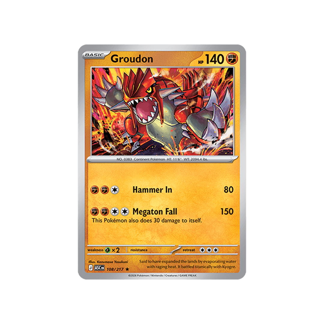 Groudon 108/217 - Reverse Ball - Inglés