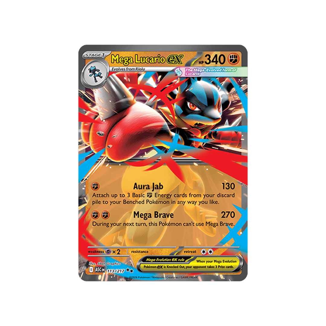 Mega Lucario ex 113/217 - Inglés