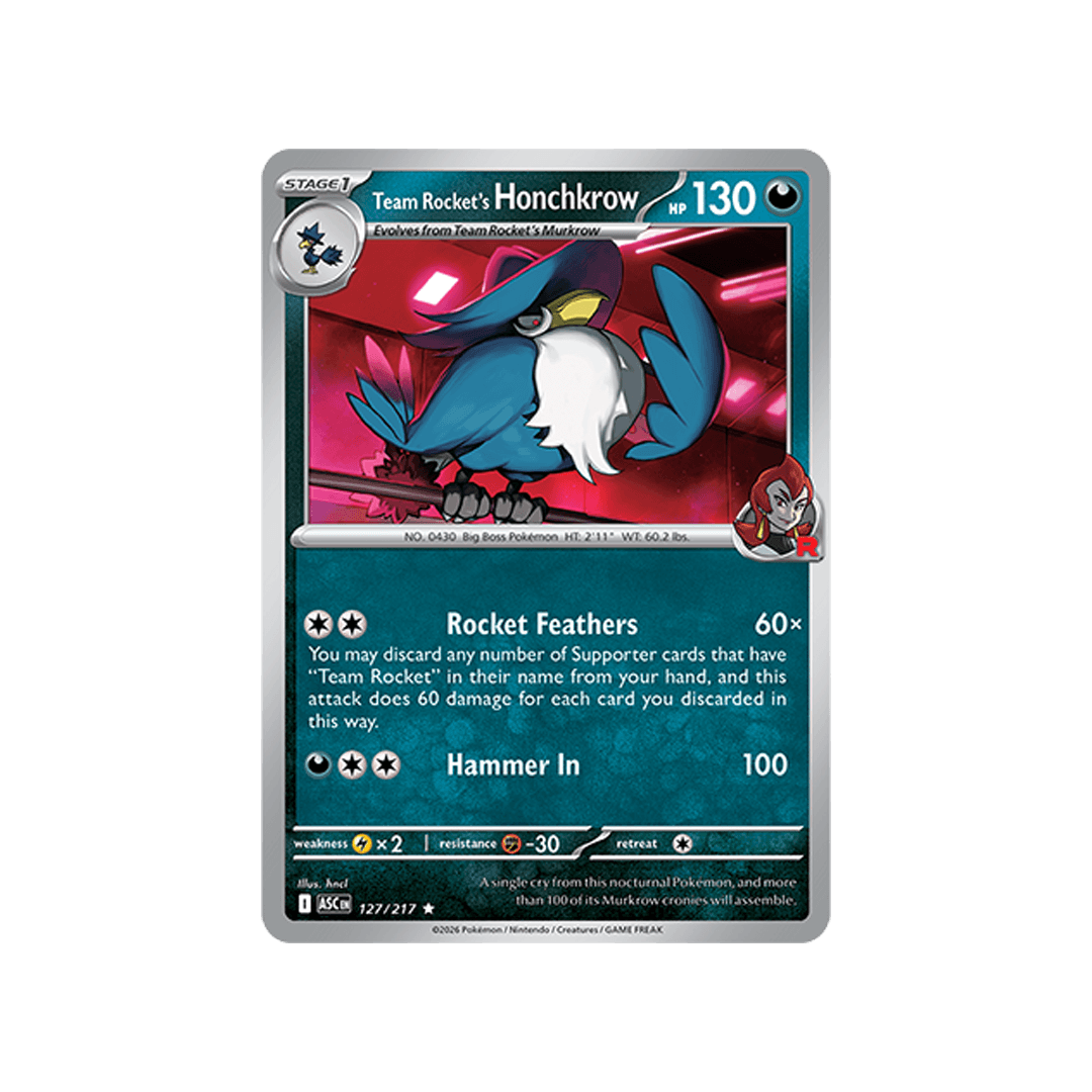 Team Rocket´s Honchkrow 127/217 - Reverse R - Inglés