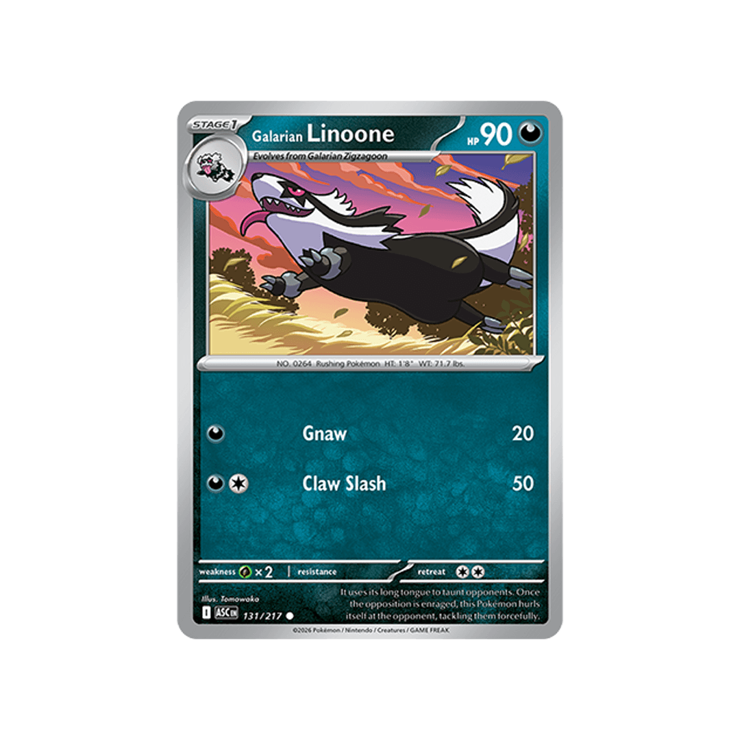 Galarian Linoone 131/217 - Reverse Ball - Inglés