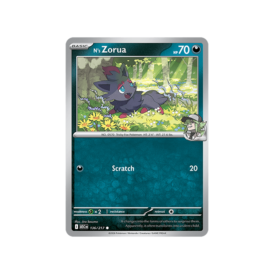 N´s Zorua 136/217 - Reverse Ball - Inglés