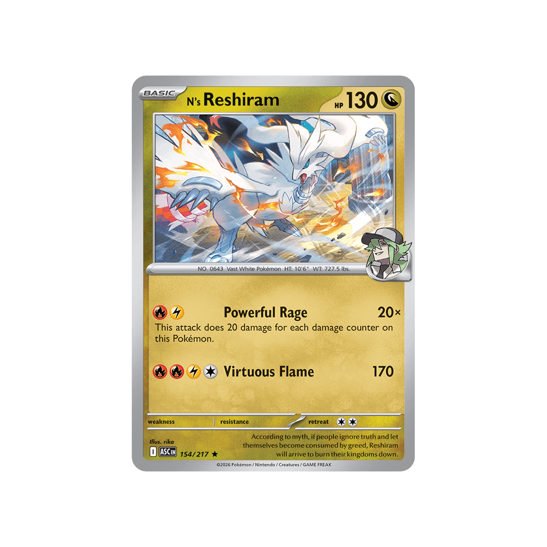 N´s Reshiram 154/217 - Inglés