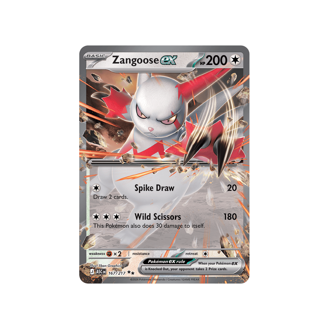 Zangoose ex 167/217 - Inglés