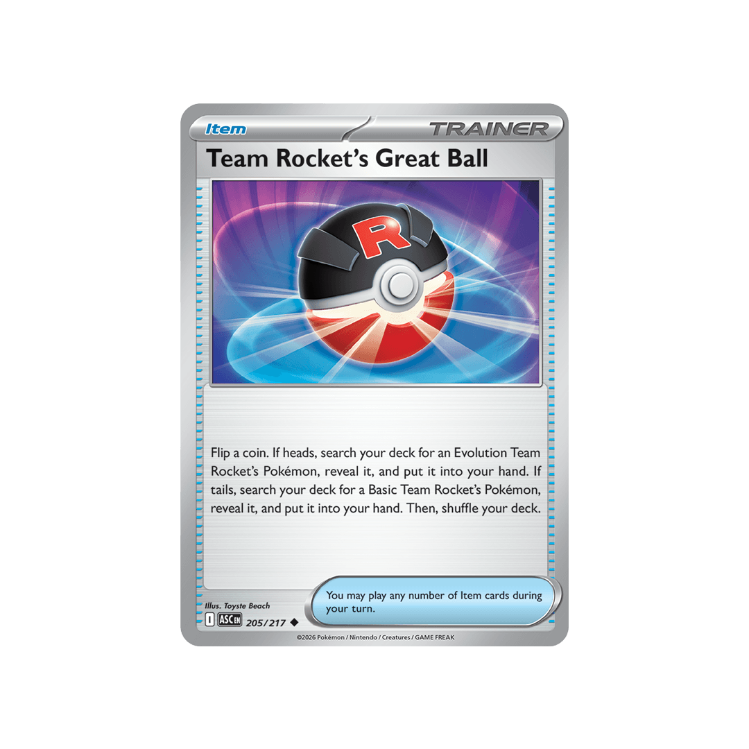 Team Rocket's Great Ball 205/217 - Reverse - Inglés